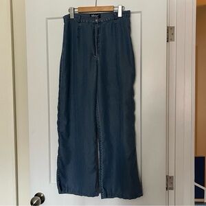 Vintage Highrise Chambray Wide Legged Crops